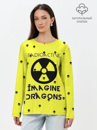 Лонгслив женский. Хлопок / Imagine Dragons radioactive