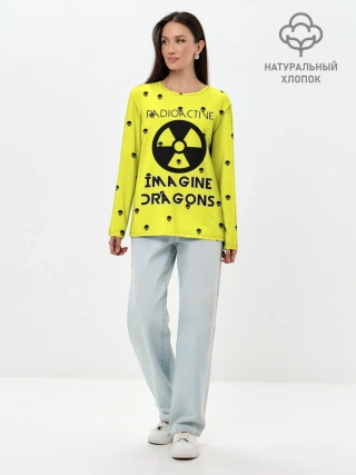 Лонгслив женский. Хлопок / Imagine Dragons radioactive