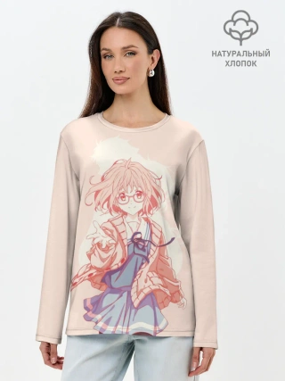 Лонгслив женский. Хлопок / За Гранью