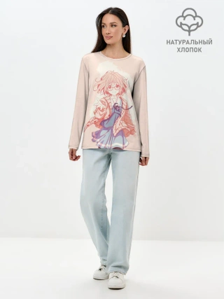 Лонгслив женский. Хлопок / За Гранью