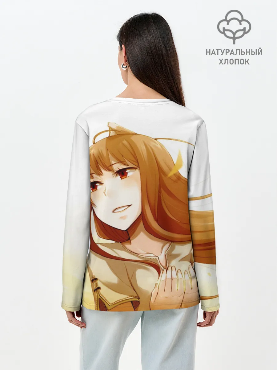 Лонгслив женский. Хлопок / Волчица и пряности Холо