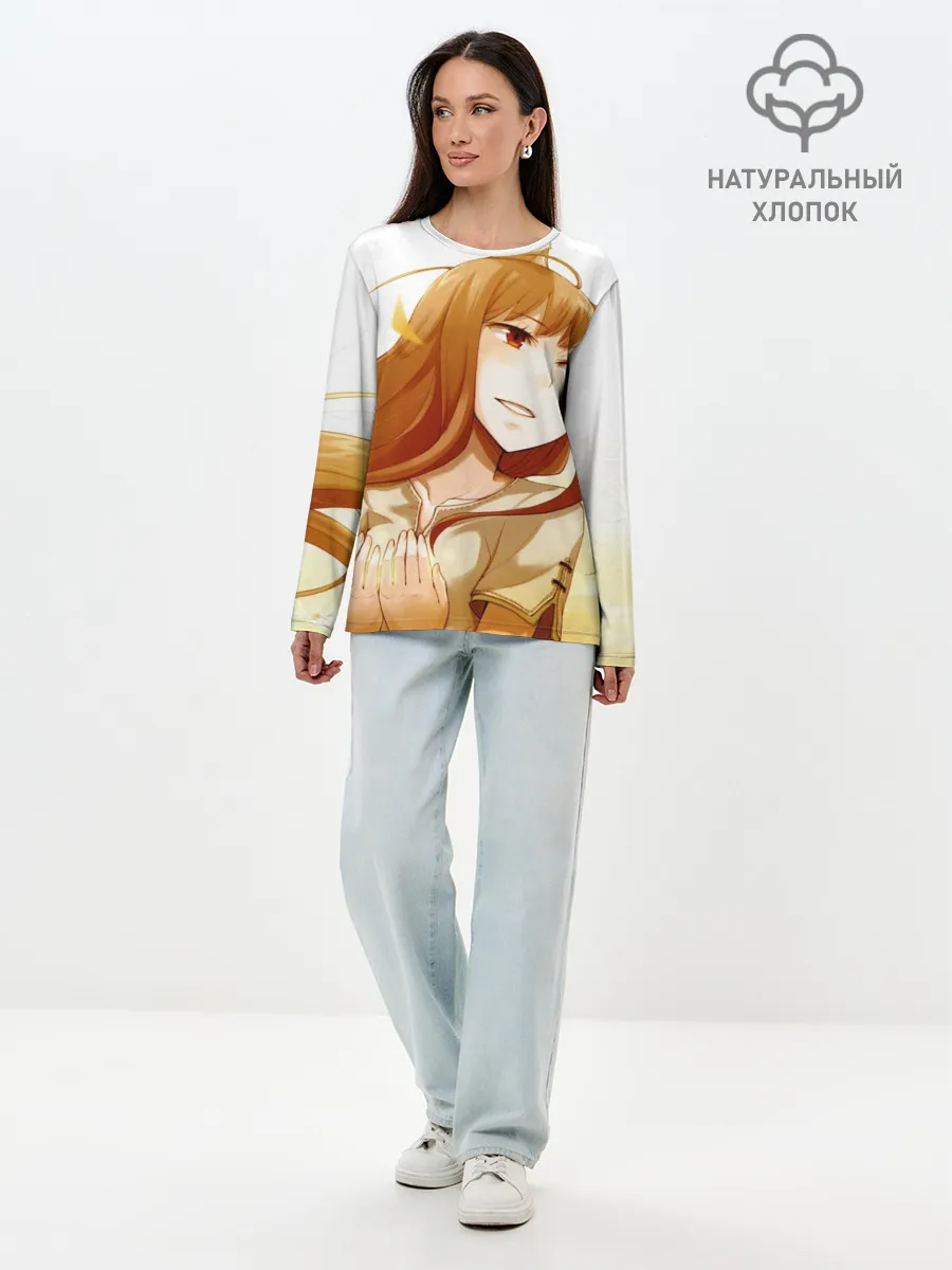 Лонгслив женский. Хлопок / Волчица и пряности Холо