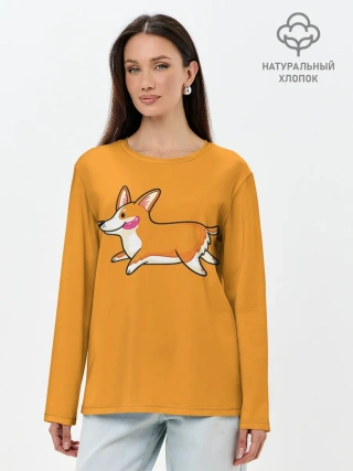 Лонгслив женский. Хлопок / Корги