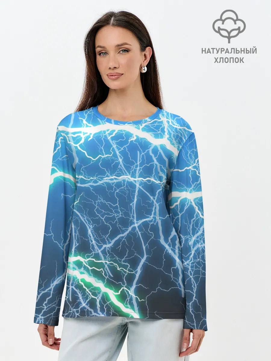 Лонгслив женский. Хлопок / РАЗРЯДЫ МОЛНИЙ