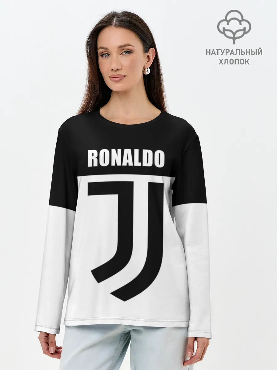 Лонгслив женский. Хлопок / Ronaldo Juventus