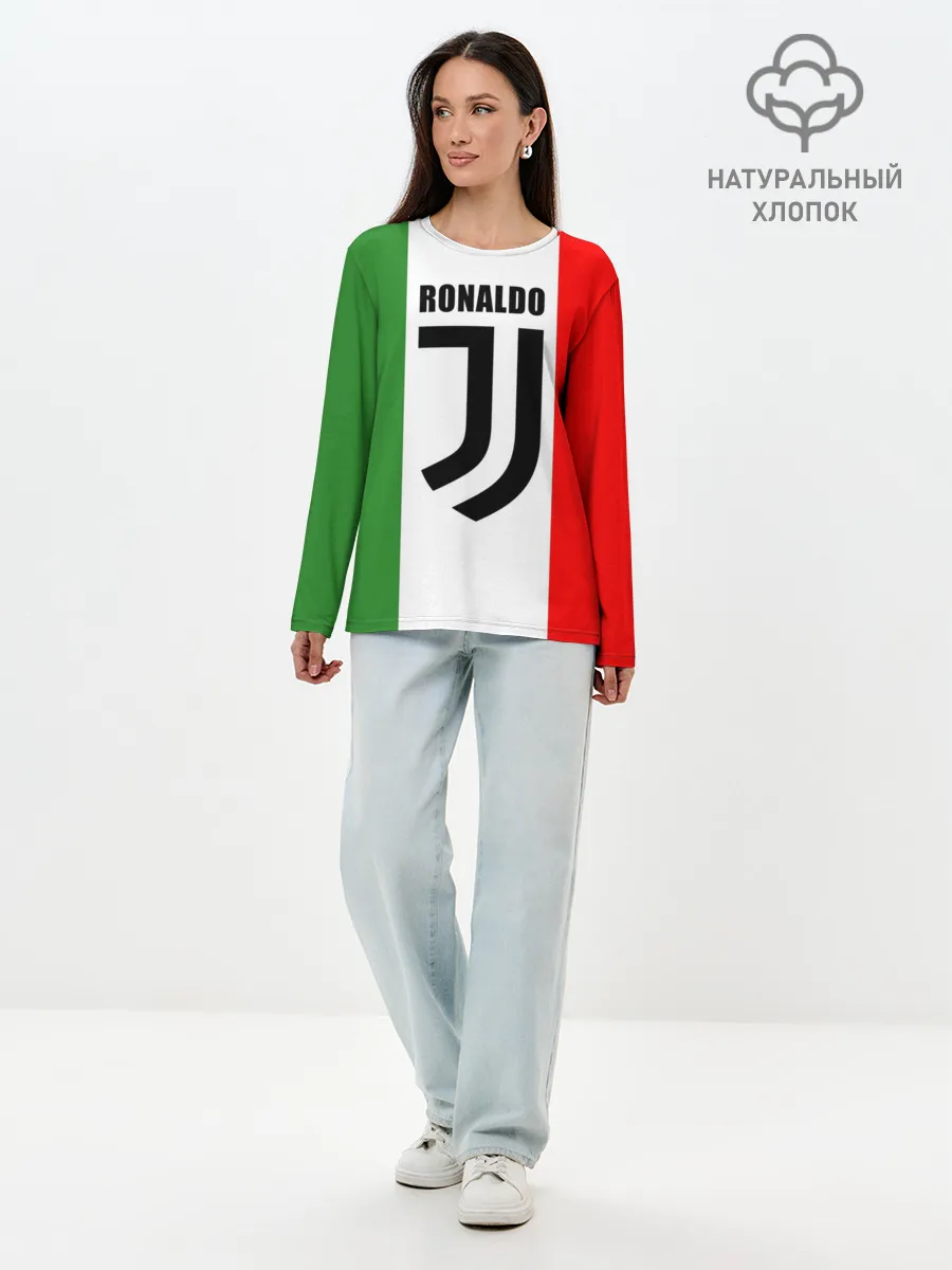 Лонгслив женский. Хлопок / Ronaldo Juventus Italy