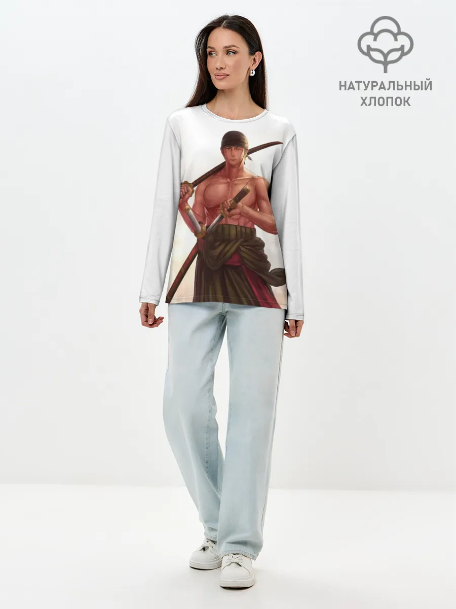 Лонгслив женский. Хлопок / One Piece - Zoro