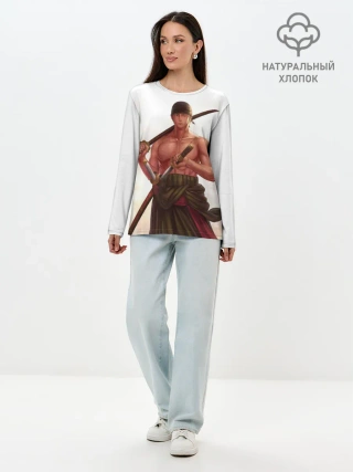 Лонгслив женский. Хлопок / One Piece - Zoro