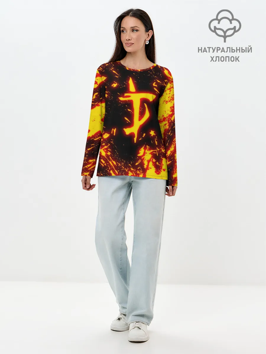 Лонгслив женский. Хлопок / DOOM THE CRUCIBLE | ДУМ