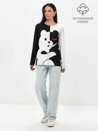 Лонгслив женский. Хлопок / MONOKUMA / МОНОКУМА