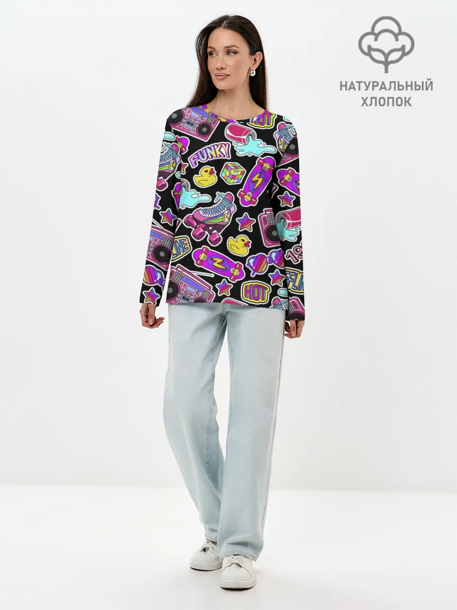 Лонгслив женский. Хлопок / Back to 90