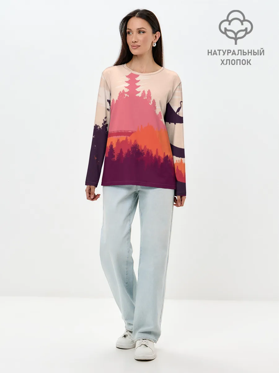 Лонгслив женский. Хлопок / Firewatch