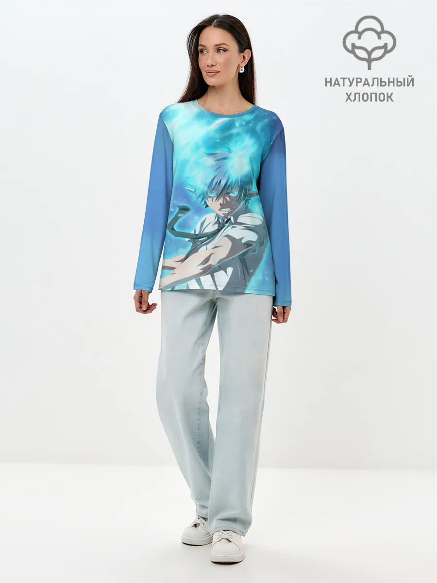 Лонгслив женский. Хлопок / Рин Окумура