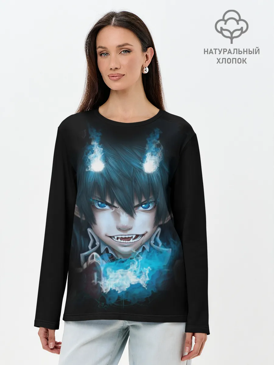 Лонгслив женский. Хлопок / Рин Окумура
