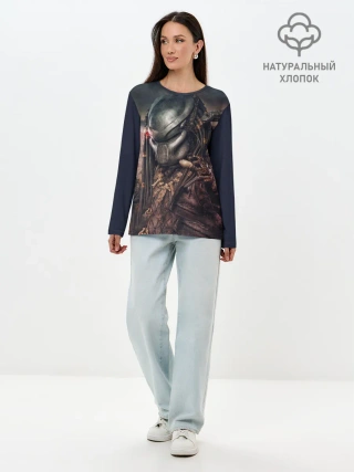 Лонгслив женский. Хлопок / Хищник | Predator