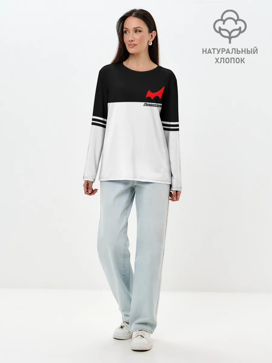 Лонгслив женский. Хлопок / MONOKUMA SCHOOL ФОРМА