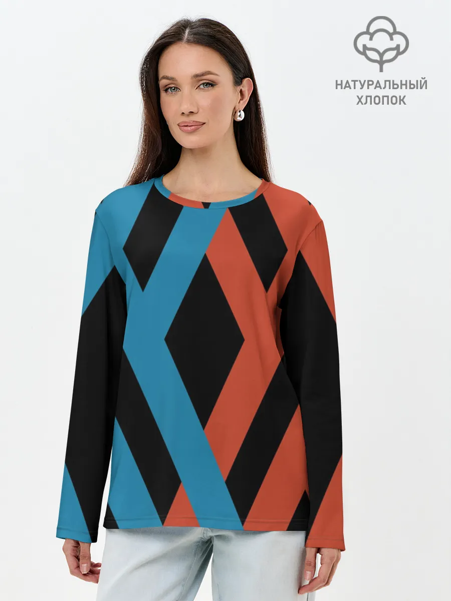 Лонгслив женский. Хлопок / two XX on black