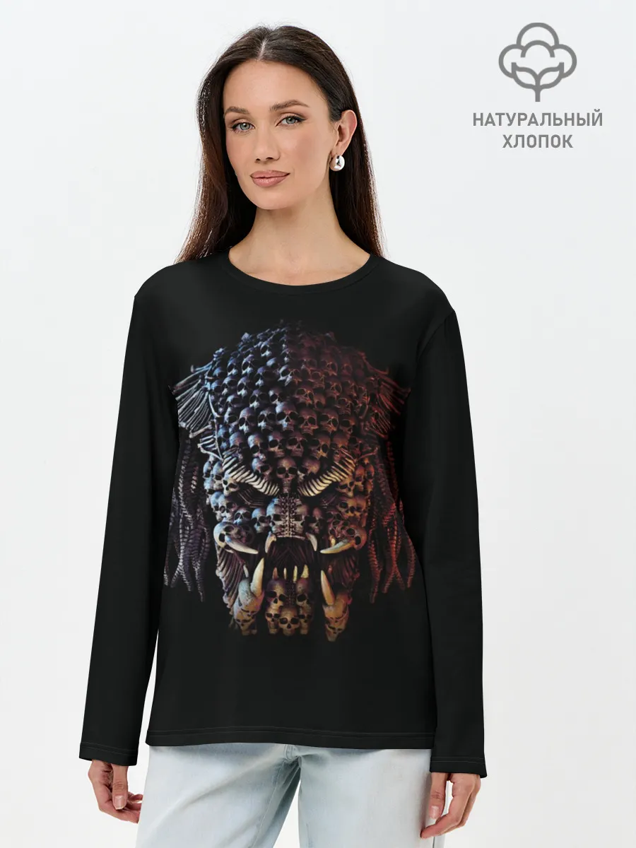 Лонгслив женский. Хлопок / PREDATOR