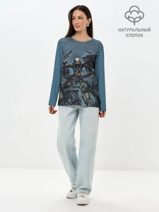 Лонгслив женский. Хлопок / Фильм Хищник