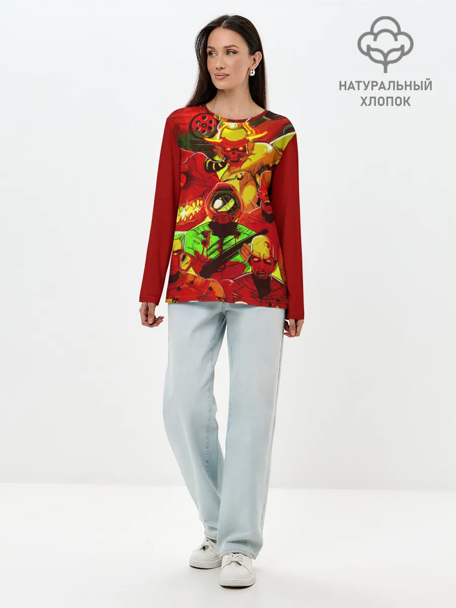 Лонгслив женский. Хлопок / DOOM