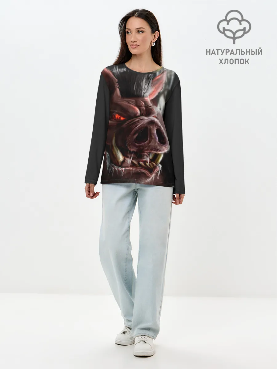 Лонгслив женский. Хлопок / DUKE NUKEM