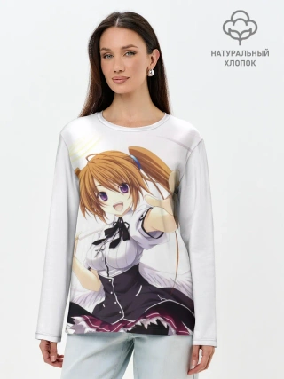 Лонгслив женский. Хлопок / Ирина Шидо | High School DxD