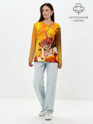 Лонгслив женский. Хлопок / Битва Гацу