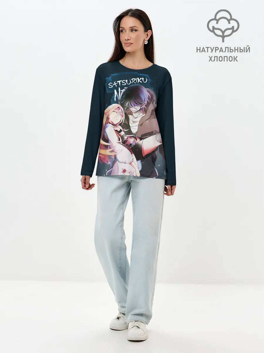 Лонгслив женский. Хлопок / Satsuriku no tenshi