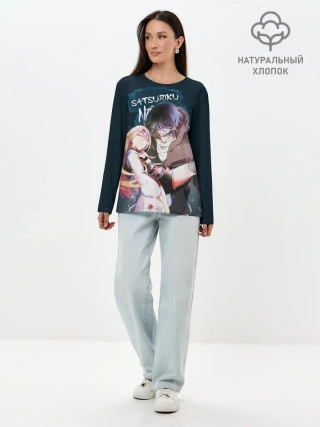Лонгслив женский. Хлопок / Satsuriku no tenshi