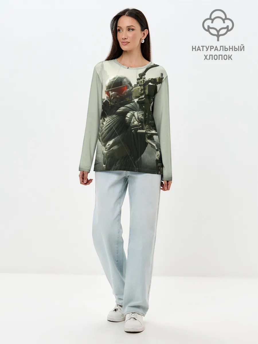 Лонгслив женский. Хлопок / Crysis