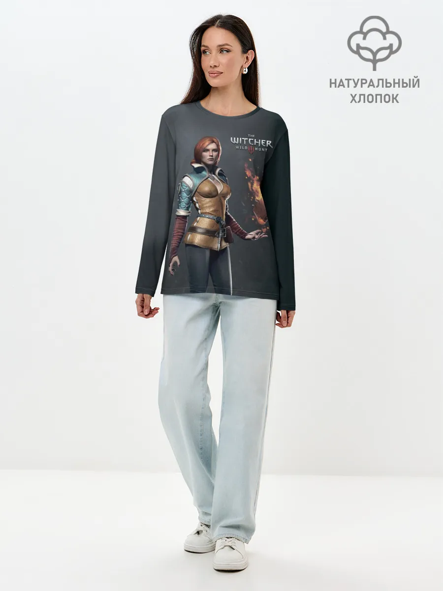 Лонгслив женский. Хлопок / The Witcher 3