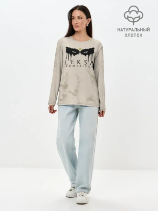 Лонгслив женский. Хлопок / Leksa
