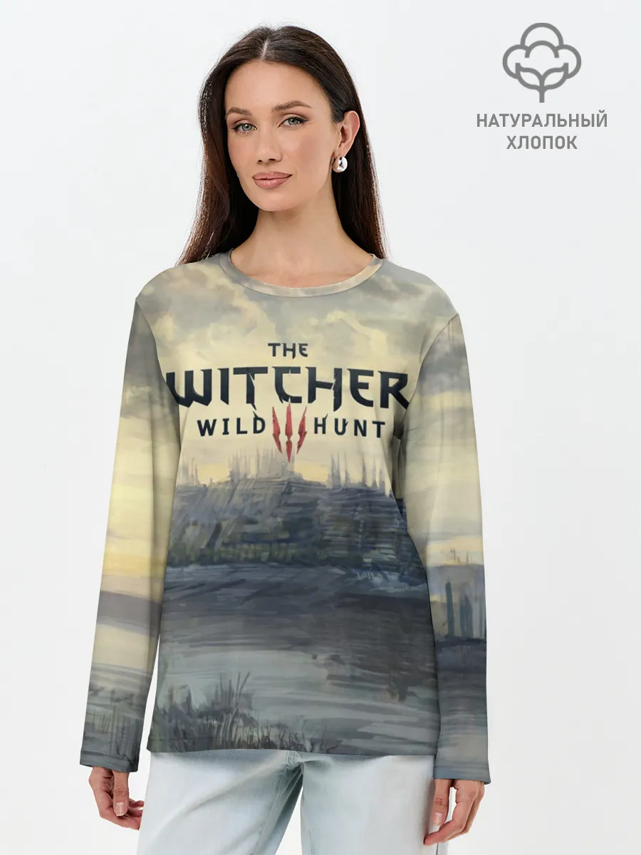 Лонгслив женский. Хлопок / The Witcher 3: Wild Hunt