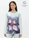 Лонгслив женский. Хлопок / Аниме девочки-двойняшки