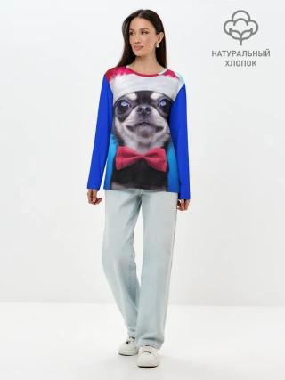 Лонгслив женский. Хлопок / рождество