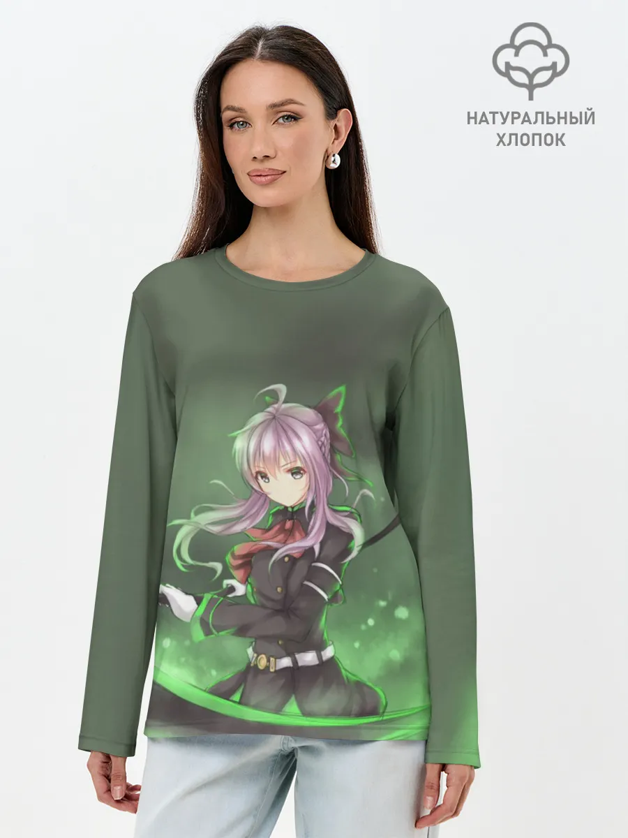 Лонгслив женский. Хлопок / Шиноа Хиираги
