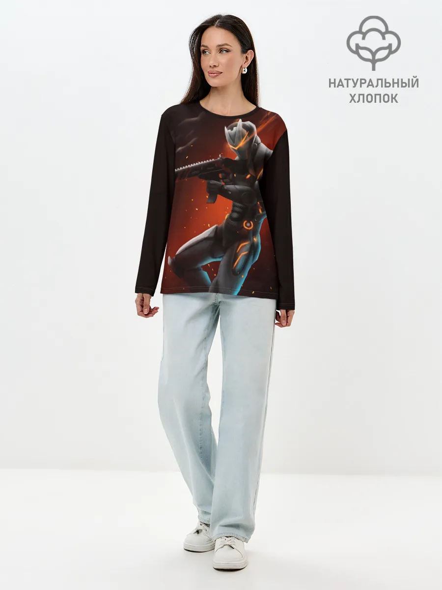 Лонгслив женский. Хлопок / Omega / Fortnite