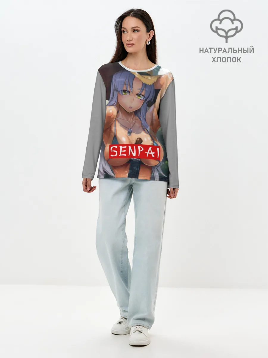 Лонгслив женский. Хлопок / Senpai