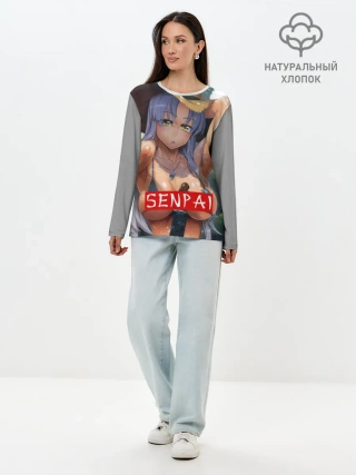 Лонгслив женский. Хлопок / Senpai