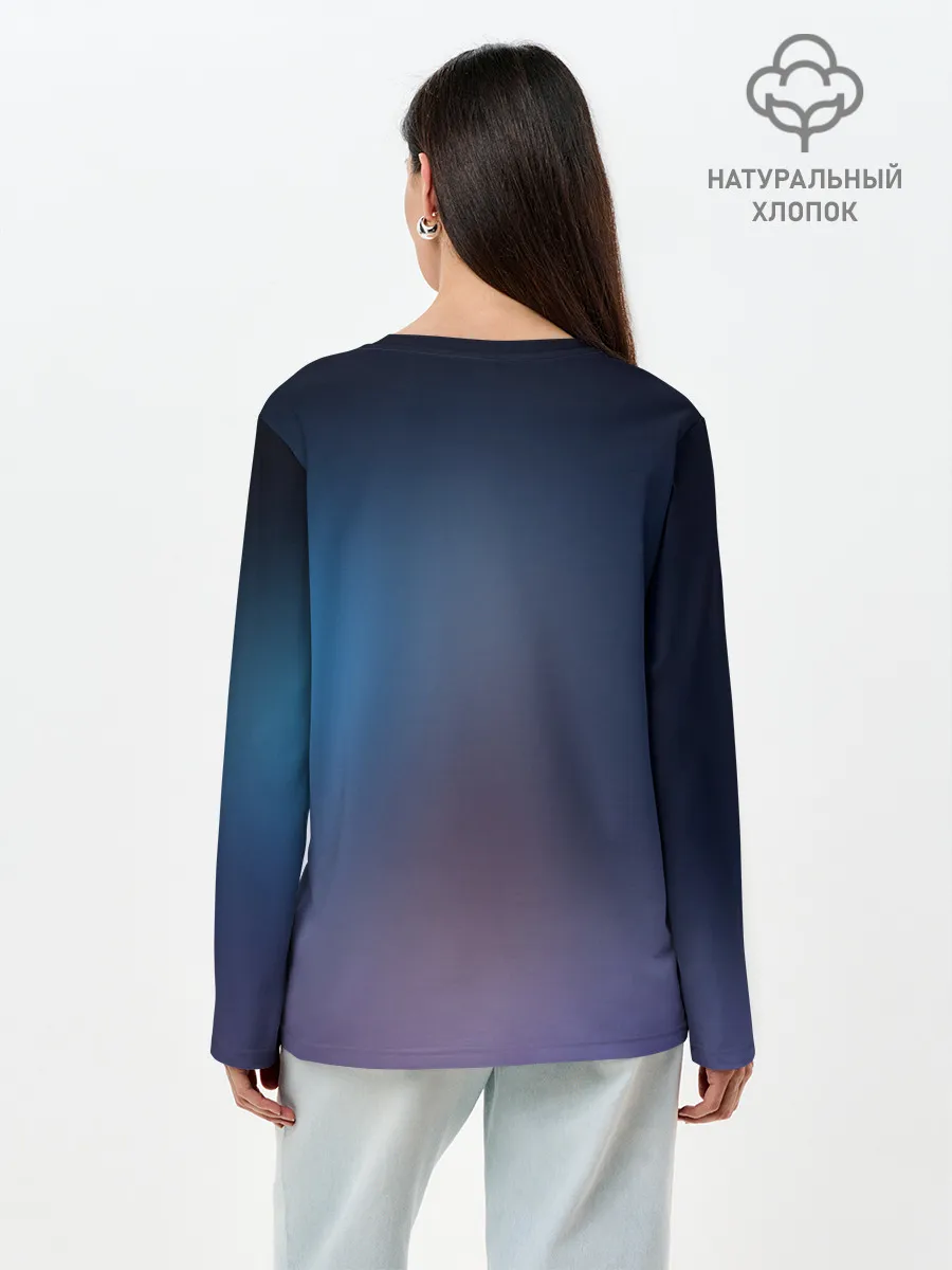 Лонгслив женский. Хлопок / Goku on a planet