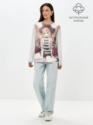 Лонгслив женский. Хлопок / Рейчел ангел