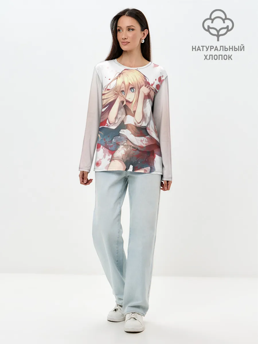 Лонгслив женский. Хлопок / ANGELS OF DEATH. Rachel Gardner