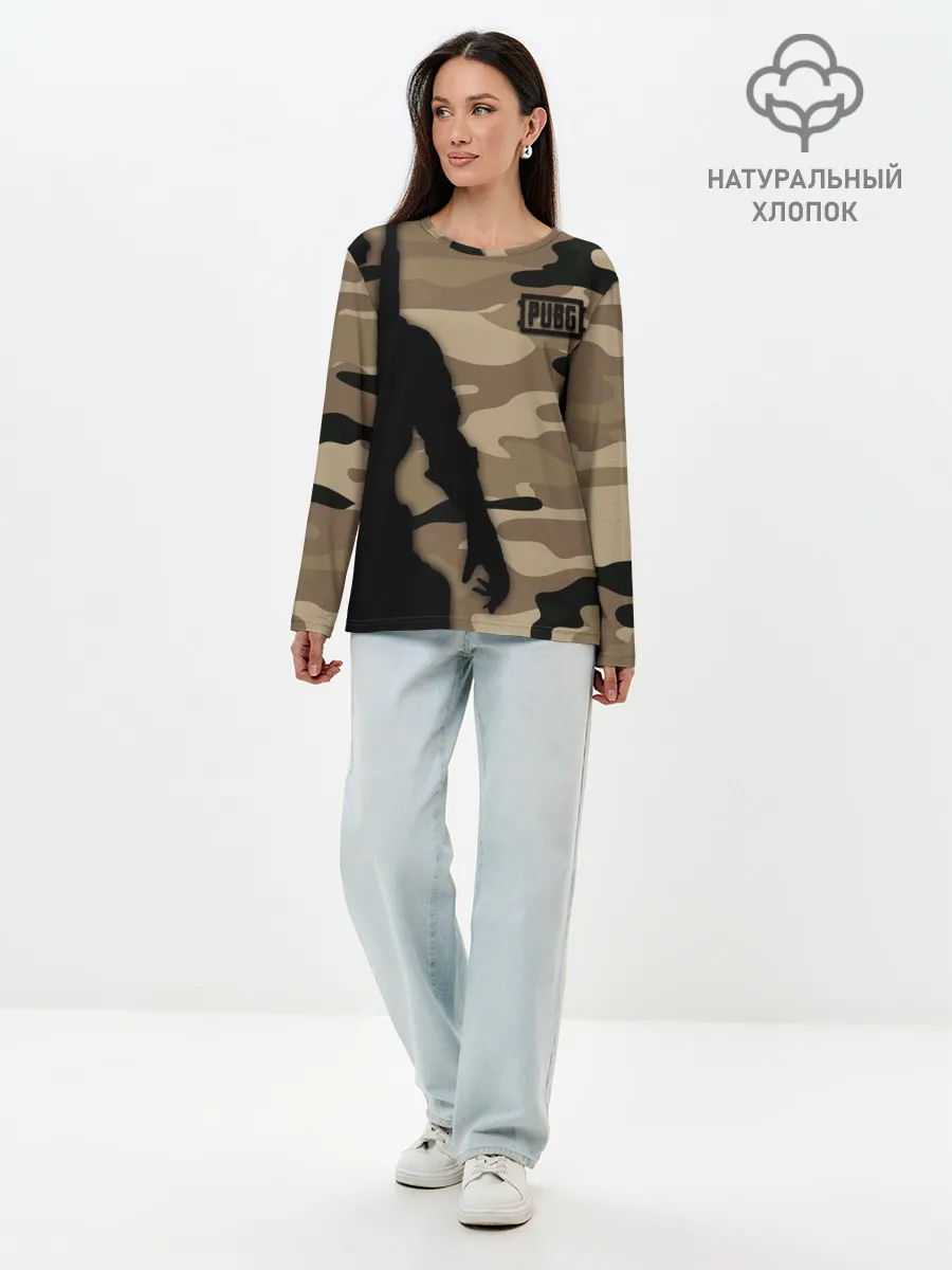 Лонгслив женский. Хлопок / PUPG.