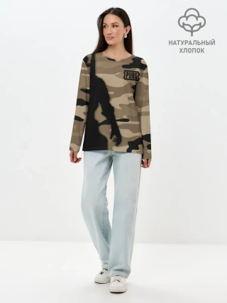 Лонгслив женский. Хлопок / PUPG.