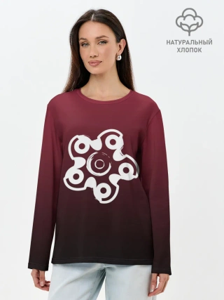 Лонгслив женский. Хлопок / R6S HIBANA