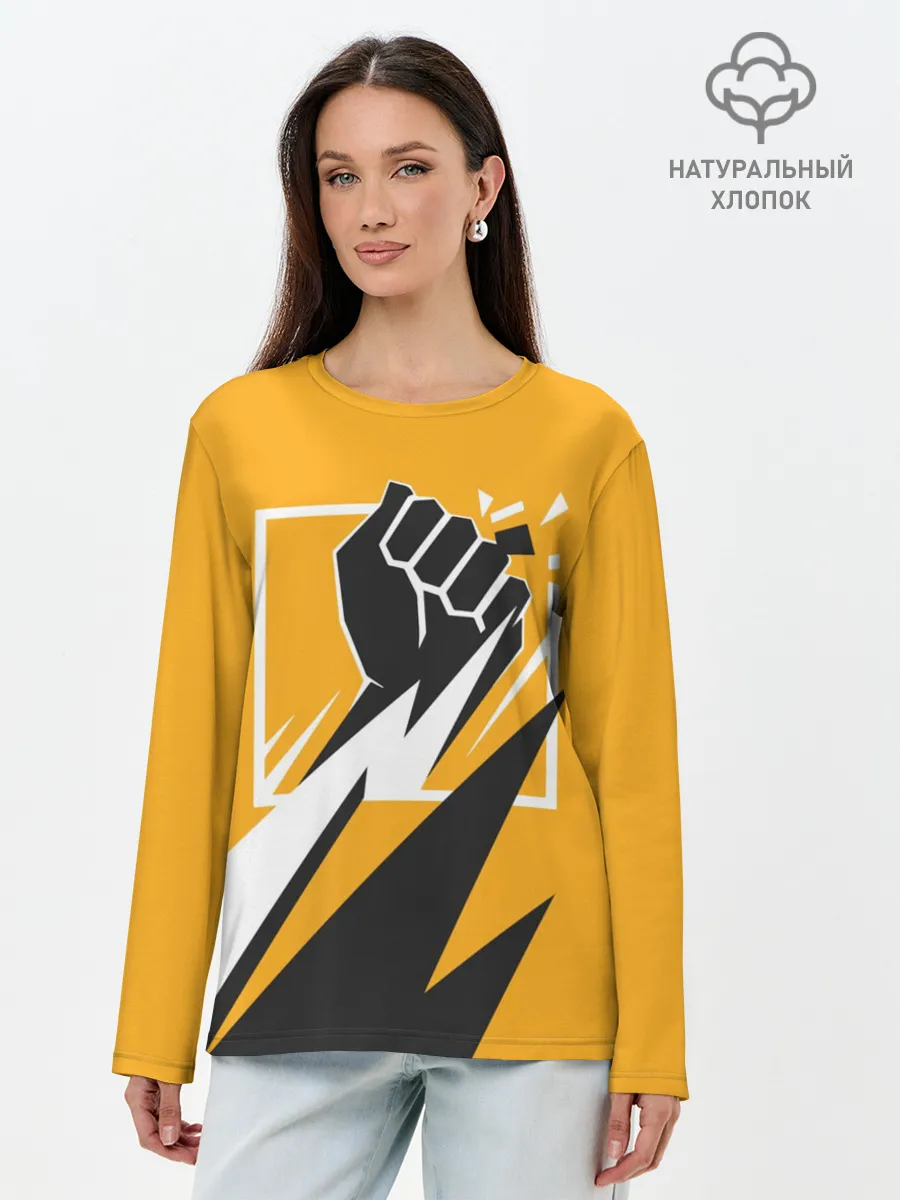 Лонгслив женский. Хлопок / R6S FINKA
