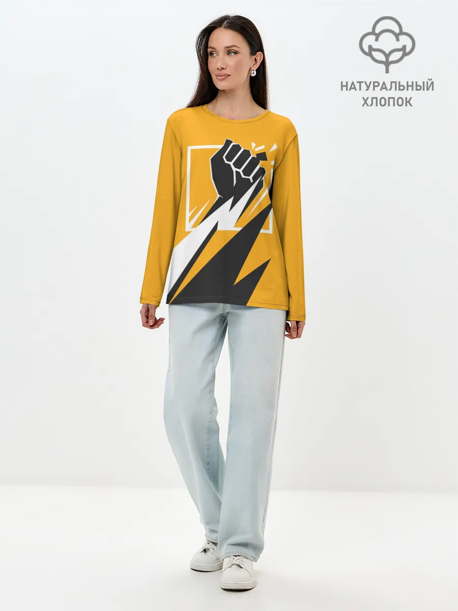 Лонгслив женский. Хлопок / R6S FINKA