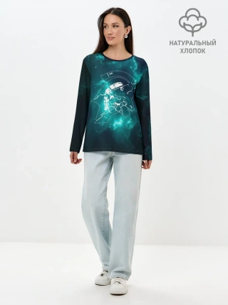 Лонгслив женский. Хлопок / DEATH STRANDING SPACE