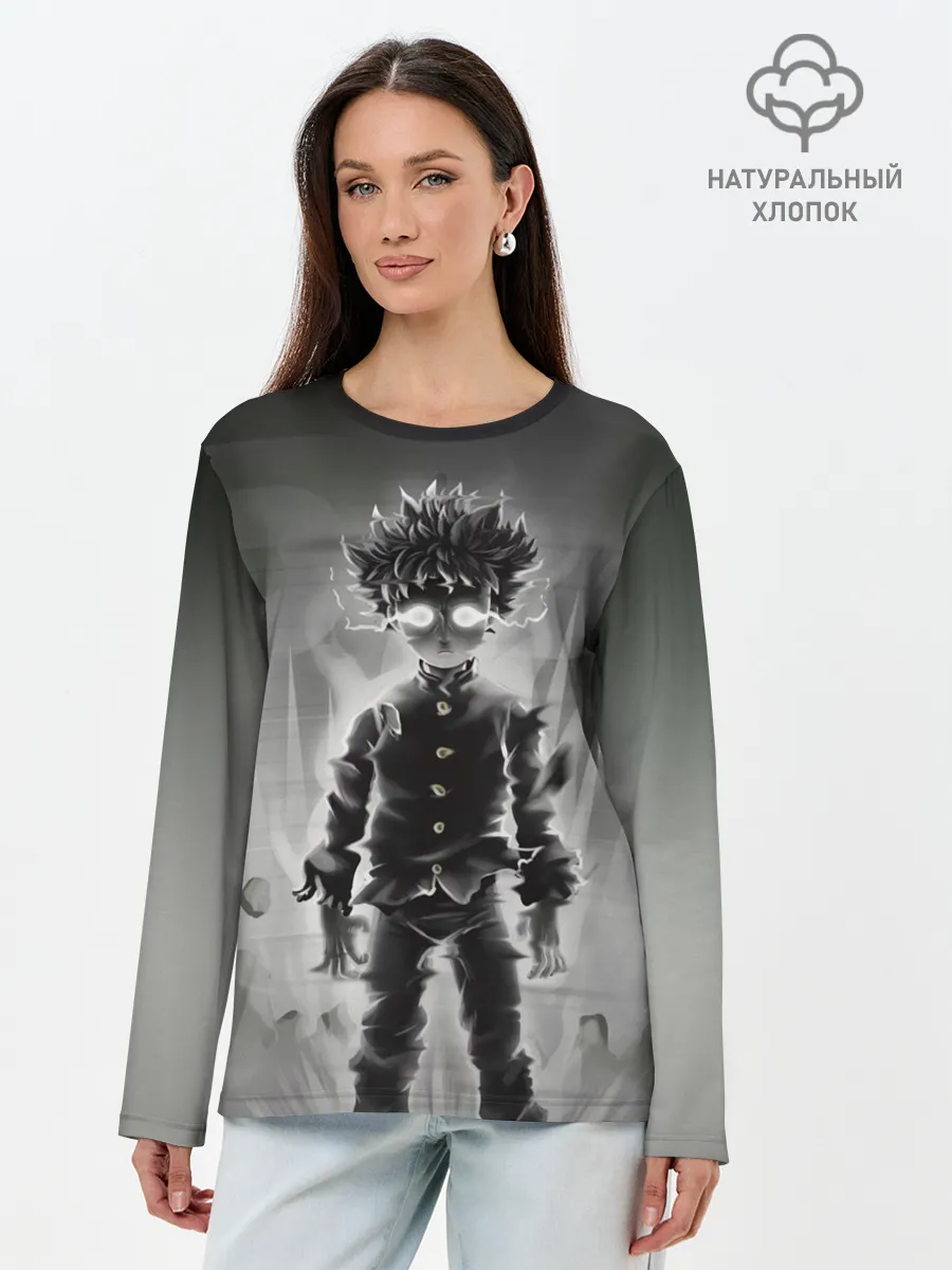 Лонгслив женский. Хлопок / Mob Psycho