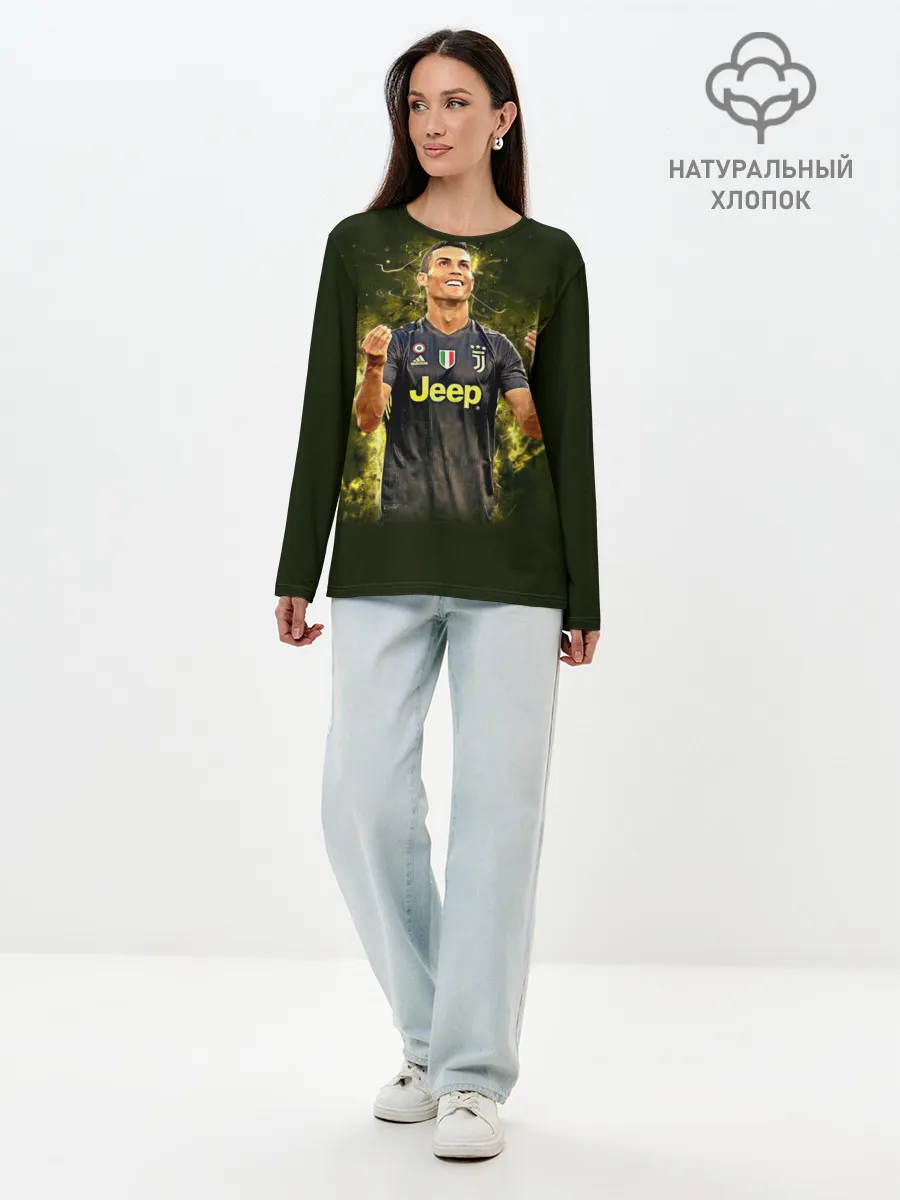 Лонгслив женский. Хлопок / RONALDO JUVE SPORT